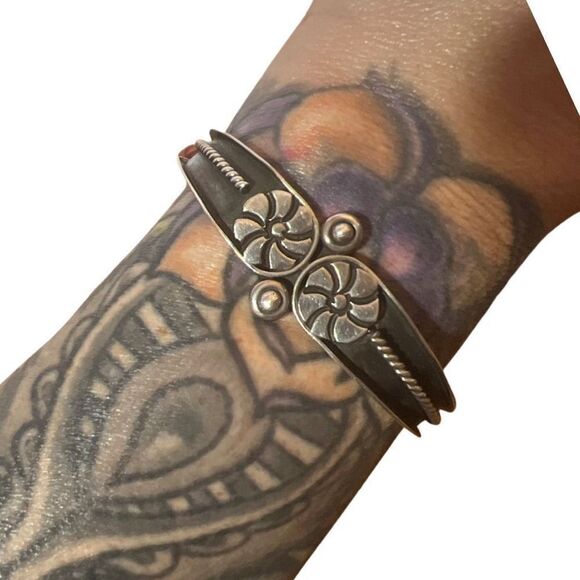 Vintage Rare Talleres De Los Ballesteros TaxCo 925
Silver Cuff Bracelet - Picture 5 of 9